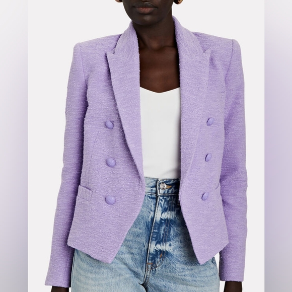 L'AGENCE Jackets & Blazers - L'Agence Brooke Double-Breasted Crop Blazer